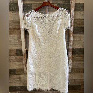 Lumier by Bariano white lace dress